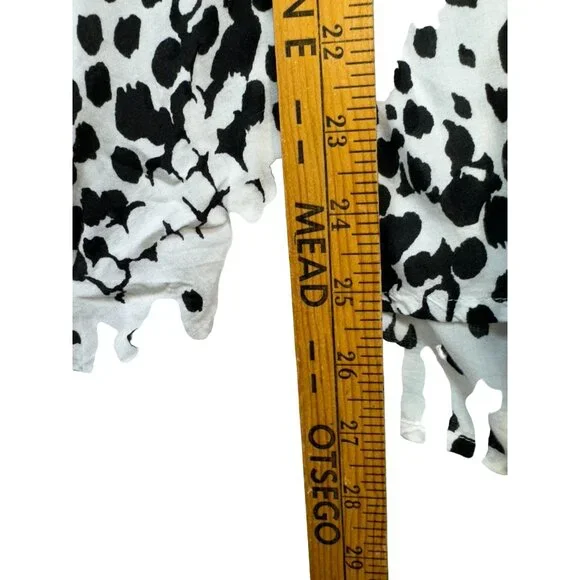 Express Womens Polka Dot Blouse Size M Black & White - Picture 6 of 11